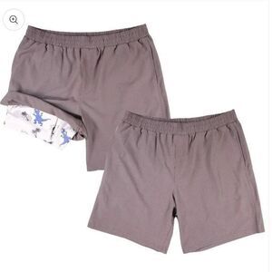 NWT Simply Southern Men's Lined Shorts Size XXL Dino Gray‎